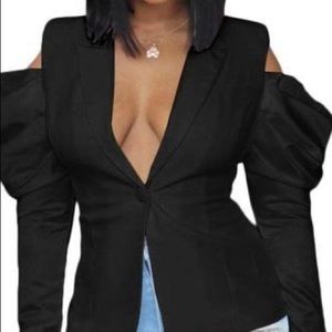 OFF SHOULDER SLIM-FIT BLAZER